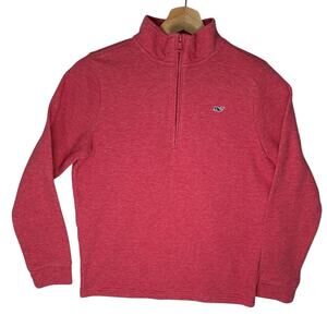 Vineyard Vines Boys Saltwater 1/4 Zip Medium (10-12) Cotton Blend Sweater